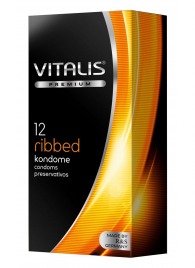 Ребристые презервативы VITALIS PREMIUM ribbed - 12 шт. - Vitalis - купить с доставкой в Новошахтинске