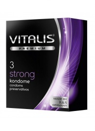 Презервативы с утолщенной стенкой VITALIS PREMIUM strong - 3 шт. - Vitalis - купить с доставкой в Новошахтинске