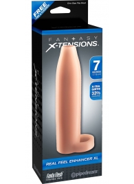 Телесная насадка Real Feel Enhancer XL - 17 см. - Pipedream - в Новошахтинске купить с доставкой