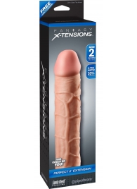 Телесная насадка Fantasy X-tensions Perfect 2  Extension - 20,3 см. - Pipedream - в Новошахтинске купить с доставкой