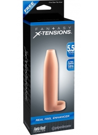 Насадка-расширитель с кольцом для подхвата мошонки Real Feel Enhancer - 14 см. - Pipedream - в Новошахтинске купить с доставкой