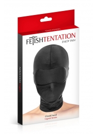 Сплошная маска-шлем с имитацией повязки для глаз - Fetish Tentation - купить с доставкой в Новошахтинске