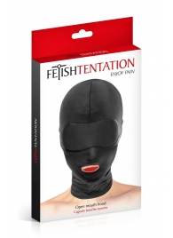 Сплошная маска на голову с прорезью для рта - Fetish Tentation - купить с доставкой в Новошахтинске