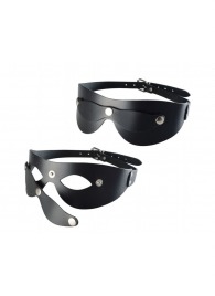 Черная кожаная маска  Новичок - Sitabella - купить с доставкой в Новошахтинске