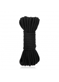 Черная хлопковая веревка для связывания Bondage Rope - 10 м. - Lux Fetish - купить с доставкой в Новошахтинске