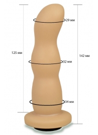 Телесная рельефная насадка Harness - 14,2 см. - LOVETOY (А-Полимер) - купить с доставкой в Новошахтинске