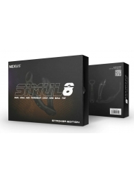 Черный вибромассажер простаты Nexus Simul8 Stroker Edition с кольцами для пениса и мошонки - Nexus Range - в Новошахтинске купить с доставкой