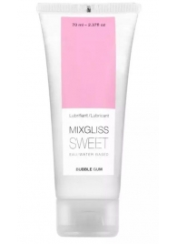 Смазка на водной основе Mixgliss Sweet с ароматом бабл-гам - 70 мл. - Mixgliss - купить с доставкой в Новошахтинске