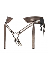 Бронзовый пояс для насадок Desirous Harness - Strap-on-me - купить с доставкой в Новошахтинске