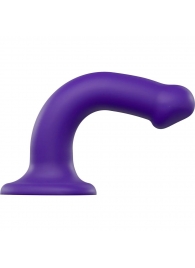 Фиолетовый фаллоимитатор-насадка Strap-On-Me Dildo Dual Density size M - 18 см. - Strap-on-me - купить с доставкой в Новошахтинске