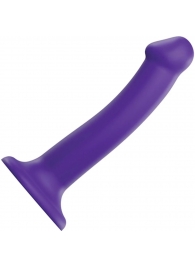 Фиолетовый фаллоимитатор-насадка Strap-On-Me Dildo Dual Density size M - 18 см. - Strap-on-me - купить с доставкой в Новошахтинске