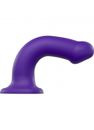 Фиолетовый фаллоимитатор-насадка Strap-On-Me Dildo Dual Density size L - 19 см. - Strap-on-me - купить с доставкой в Новошахтинске