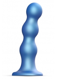 Голубая насадка Strap-On-Me Dildo Plug Balls size L - Strap-on-me - купить с доставкой в Новошахтинске