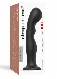 Черная насадка Strap-On-Me Dildo Plug P G size XXL - Strap-on-me - купить с доставкой в Новошахтинске