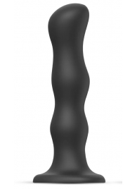 Черная насадка Strap-On-Me Dildo Geisha Balls size M - Strap-on-me - купить с доставкой в Новошахтинске