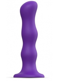 Фиолетовая насадка Strap-On-Me Dildo Geisha Balls size M - Strap-on-me - купить с доставкой в Новошахтинске