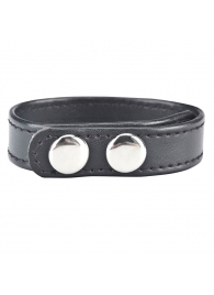 Кольцо на пенис SNAP COCK RING из искусственной кожи на клепках - BlueLine - в Новошахтинске купить с доставкой