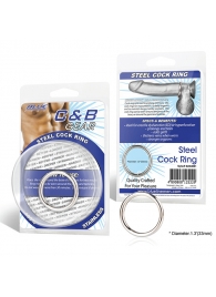 Стальное эрекционное кольцо STEEL COCK RING - 3.5 см. - BlueLine - в Новошахтинске купить с доставкой
