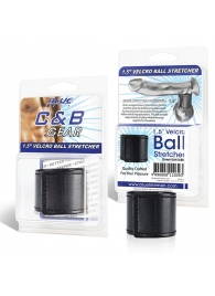 Хомут-утяжка для мошонки из искусственной кожи на липучке VELCRO BALL STRETCHER- 4 см. - BlueLine - в Новошахтинске купить с доставкой