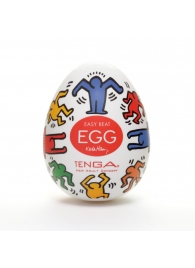 Мастурбатор-яйцо Keith Haring EGG DANCE - Tenga - в Новошахтинске купить с доставкой