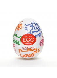 Мастурбатор-яйцо Keith Haring EGG STREET - Tenga - в Новошахтинске купить с доставкой