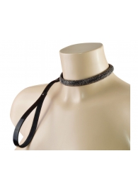 Эффектный сверкающий ошейник с поводком  Гламур - Sitabella - купить с доставкой в Новошахтинске