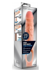 Телесная насадка на пенис 9 Inch Cock Sheath Extender - 22,2 см. - Blush Novelties - в Новошахтинске купить с доставкой