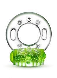 Зеленое эрекционное виброкольцо Arouser Vibrating C-Ring - Blush Novelties - в Новошахтинске купить с доставкой