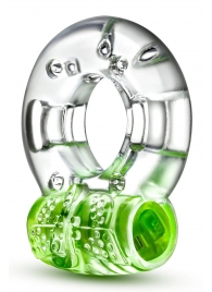 Зеленое эрекционное виброкольцо Arouser Vibrating C-Ring - Blush Novelties - в Новошахтинске купить с доставкой