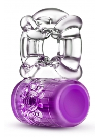 Фиолетовое эрекционное виброкольцо Pleaser Rechargeable C-Ring - Blush Novelties - в Новошахтинске купить с доставкой