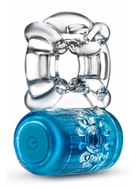 Синее эрекционное виброкольцо One Night Stand Vibrating C-Ring - Blush Novelties - в Новошахтинске купить с доставкой