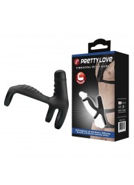 Черная вибронасадка на пенис Vibrating Penis Sling - Baile - в Новошахтинске купить с доставкой