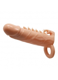 Телесная удлиняющая насадка Penis Sleeve Emmitt - 17 см. - Baile - в Новошахтинске купить с доставкой