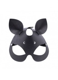 Черная кожаная маска  Кошка  с маленькими ушками - Crazy Handmade - купить с доставкой в Новошахтинске