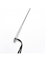 Черный кожаный стек с гладкой ручкой - 55 см. - Crazy Handmade - купить с доставкой в Новошахтинске