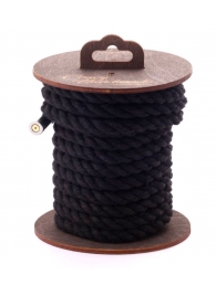 Черная хлопковая веревка для бондажа на катушке - 5 м. - Crazy Handmade - купить с доставкой в Новошахтинске