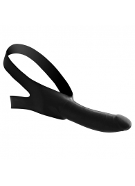 Черный кляп-страпон Masters Mini Face Fuck Strap-On - 14 см. - XR Brands - купить с доставкой в Новошахтинске
