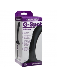 Черная изогнутая насадка Vac-U-Lock G-Spot - 16,5 см. - Doc Johnson - купить с доставкой в Новошахтинске