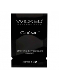 Крем для массажа и мастурбации Wicked Stroking and Massage Creme - 3 мл. - Wicked - купить с доставкой в Новошахтинске