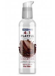 Массажный гель 4-в-1 Chocolate Sensation с ароматом шоколада - 118 мл. - Swiss navy - купить с доставкой в Новошахтинске