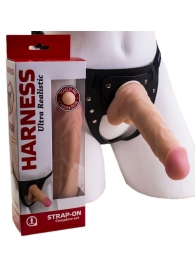 Страпон Harness из двух предметов: регулируемые трусики и насадка-фаллос - 17,5 см. - LOVETOY (А-Полимер) - купить с доставкой в Новошахтинске