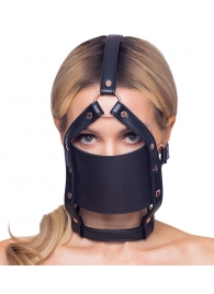 Черный намордник с кляпом-шаром Head Harness With A Gag - Orion - купить с доставкой в Новошахтинске