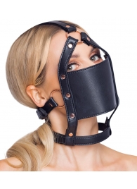 Черный намордник с кляпом-шаром Head Harness With A Gag - Orion - купить с доставкой в Новошахтинске