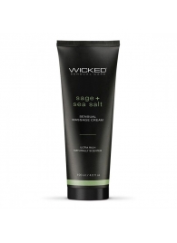 Массажный легкий крем WICKED Sage plus Sea Salt - 120 мл. - Wicked - купить с доставкой в Новошахтинске
