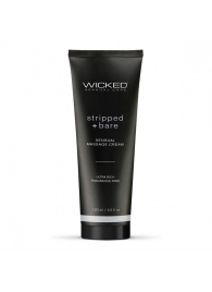 Массажный легкий крем WICKED Stripped plus Bare - 120 мл. - Wicked - купить с доставкой в Новошахтинске