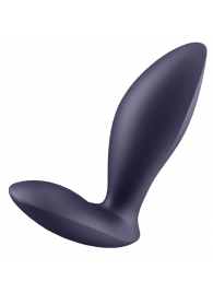 Фиолетовый анальный вибростимулятор Power Plug - Satisfyer - в Новошахтинске купить с доставкой