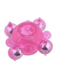 Эрекционное кольцо c бусинками - Toyfa Basic - в Новошахтинске купить с доставкой