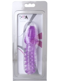 Фиолетовая насадка, удлиняющая половой член - 13,5 см. - Toyfa Basic - в Новошахтинске купить с доставкой