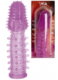 Фиолетовая насадка, удлиняющая половой член - 13,5 см. - Toyfa Basic - в Новошахтинске купить с доставкой