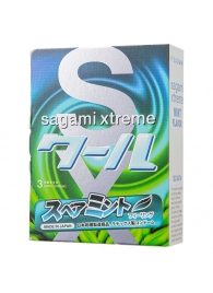 Презервативы Sagami Xtreme Mint с ароматом мяты - 3 шт. - Sagami - купить с доставкой в Новошахтинске
